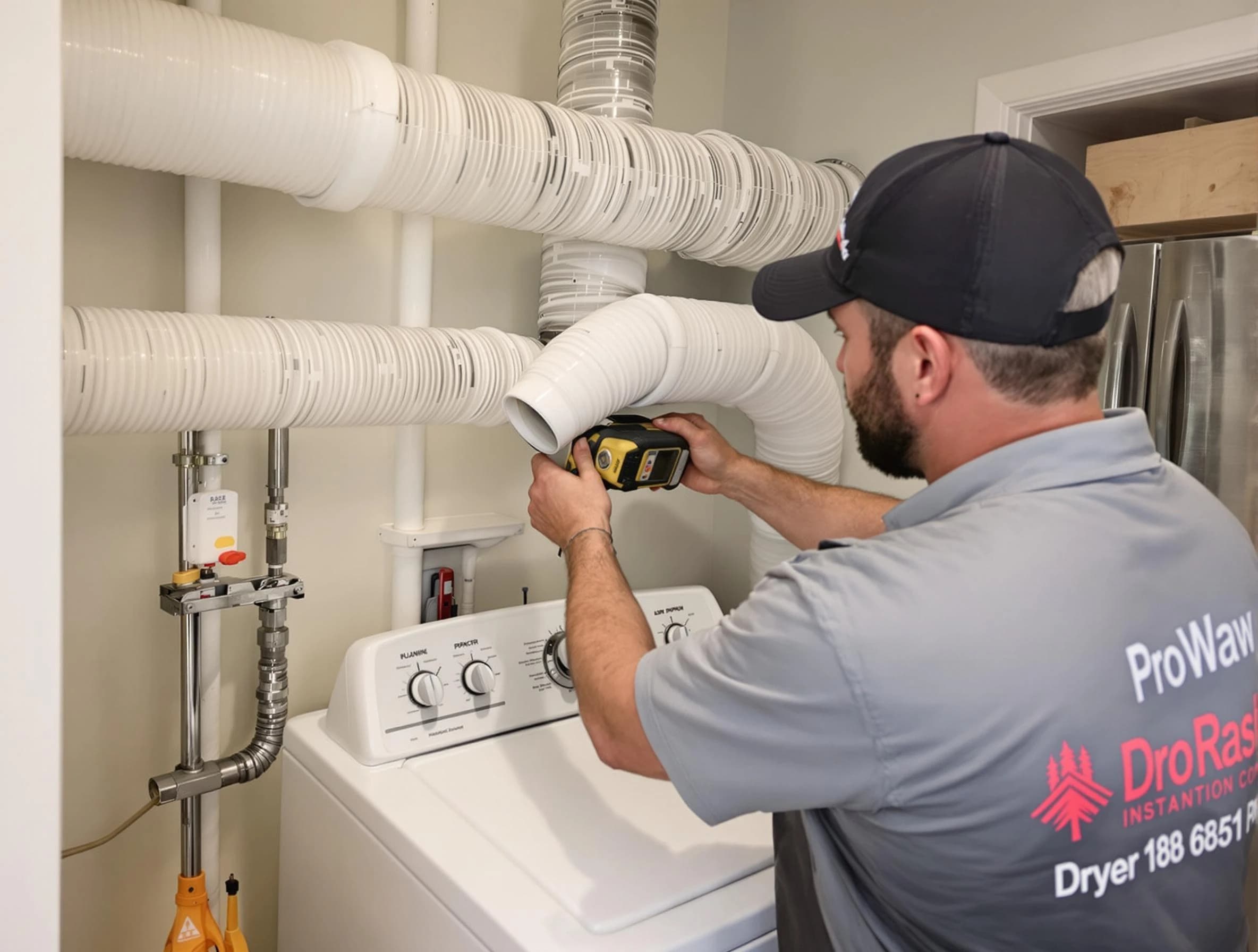 Professional dryer vent hose installation by Randolph Dryer Vent Cleaning in Randolph